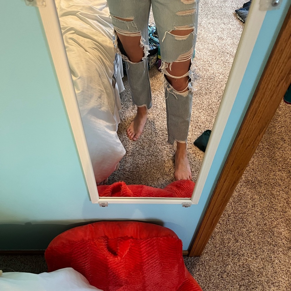 Distressed Light Blue Women's Jeans
